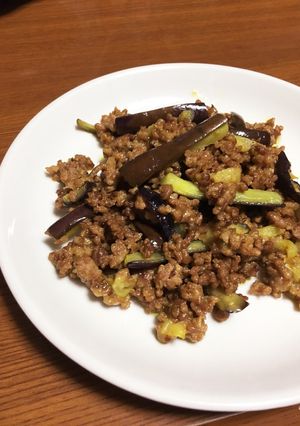 なすとひき肉のカレーチーズ炒め-レシピのメイン写真