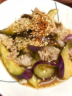 レンジで簡単!なす豚ポン-レシピのメイン写真