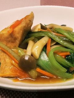 柔らか厚揚げのチンゲン菜あんかけ煮-レシピのメイン写真