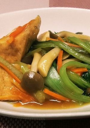 柔らか厚揚げのチンゲン菜あんかけ煮-レシピのメイン写真