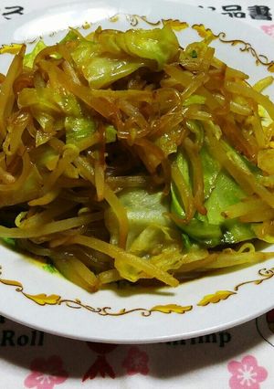 白滝のカレー焼きそば風ダイエットメニュ~-レシピのメイン写真