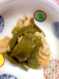 平さやいんげんと油揚げの煮物-レシピのメイン写真