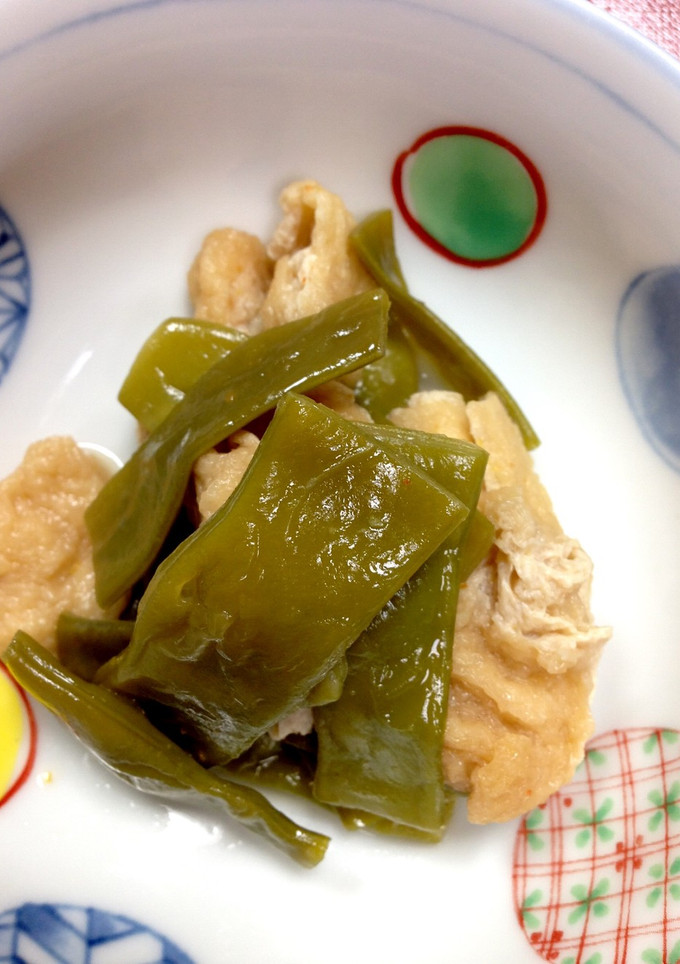 平さやいんげんと油揚げの煮物-レシピのメイン写真