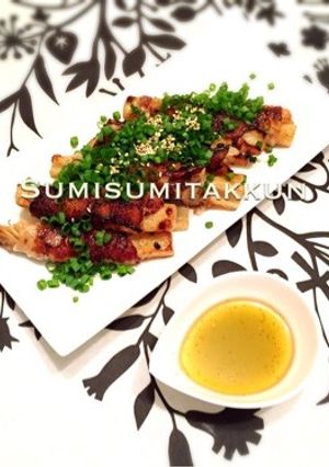 蓮根と舞茸の豚バラ巻き♪柚子胡椒レモン☆-レシピのメイン写真