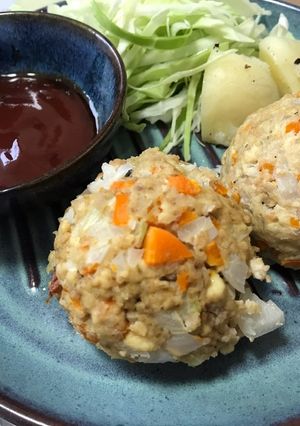 レンジでヘルシーな豆腐ハンバーグ☆-レシピのメイン写真