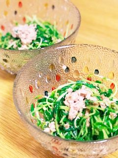 包丁要らず★豆苗とシーチキンのサラダ♪-レシピのメイン写真