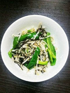 もやしとピーマンの塩昆布あえ-レシピのメイン写真