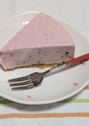 紫芋パウダーのレアチーズケーキ-レシピのメイン写真