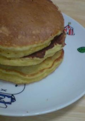 柿とりんごのふわふわパンケーキ(^^*-レシピのメイン写真