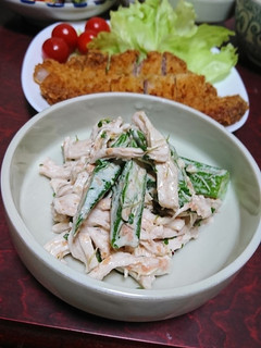 レンジで簡単♪むね肉とオクラのサラダ-レシピのメイン写真