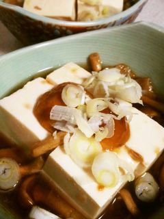レンジで簡単、なめこと豆腐の煮物-レシピのメイン写真