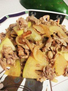青パパイヤと豚肉の炒め物-レシピのメイン写真