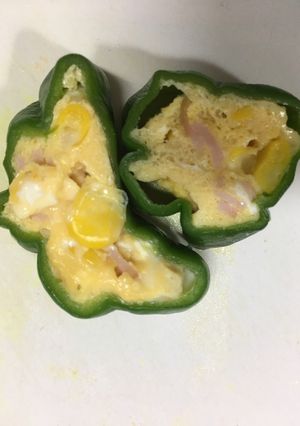 レンジで簡単ピーマンオムレツ-レシピのメイン写真
