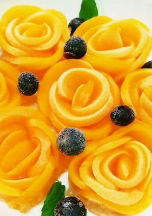 桃缶で☆凍り薔薇♪-レシピのメイン写真