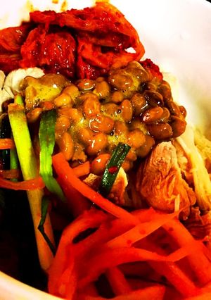キムチ納豆ピビン麺風-レシピのメイン写真