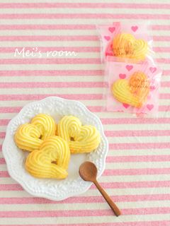 簡単サクサク☆ハートの絞り出しクッキー-レシピのメイン写真