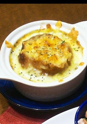 時短で！甘ーい！オニオングラタンスープ風-レシピのメイン写真