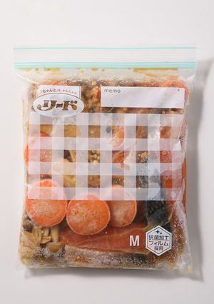 保存バッグ作り置き 鮭のちゃんちゃん焼き-レシピのメイン写真