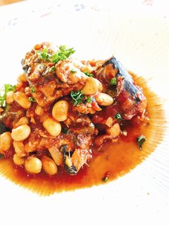 圧力鍋で☆秋刀魚と大豆のトマト煮込み-レシピのメイン写真