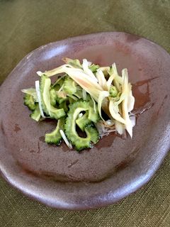 簡単作り置き ゴーヤとみょうがの甘酢漬け-レシピのメイン写真