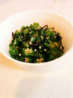 我が家のオクラ塩昆布-レシピのメイン写真