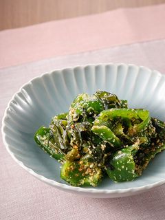 ピーマンとわかめのごま和え-レシピのメイン写真