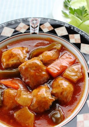レンジで作る☆本格『甘酢あんの肉団子』-レシピのメイン写真