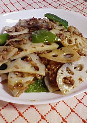 レンコンのそぼろ炒め-レシピのメイン写真