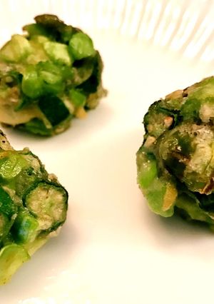 お弁当も☆枝豆とオクラで緑なかき揚げ-レシピのメイン写真