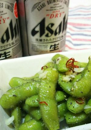 ビールのお供に♡枝豆ペペロンチーノ♡-レシピのメイン写真