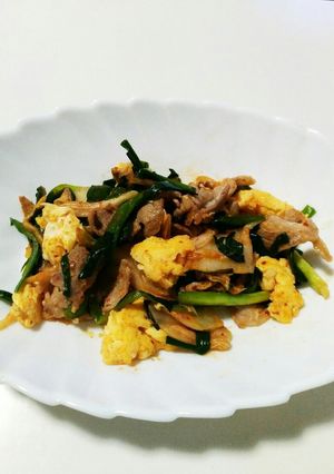 ニラ玉豚キムチ-レシピのメイン写真
