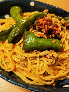 食べるラー油で簡単!!!ピリ辛挽肉パスタ-レシピのメイン写真