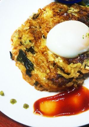 味噌汁と冷やご飯のリメイク焼きリゾット-レシピのメイン写真