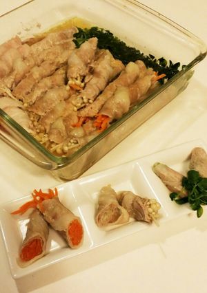 野菜の肉巻き★みそ味★レンジでチン-レシピのメイン写真