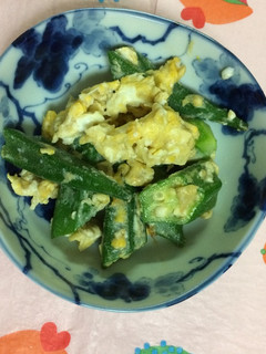 創味シャンタンで、おくらの卵とじ-レシピのメイン写真