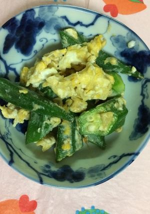 創味シャンタンで、おくらの卵とじ-レシピのメイン写真