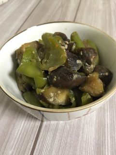 夏の定番!ピーマンと茄子の味噌炒め♪-レシピのメイン写真