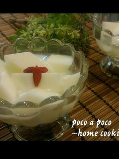 甘酸っぱいスイーツ♡梅干しの種の杏仁豆腐 by mew⁂mam 【クックパッド