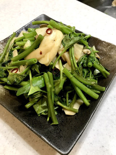 お酒のアテにも!空芯菜炒め-レシピのメイン写真