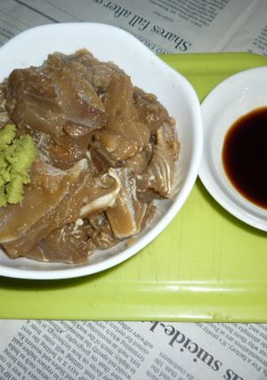 キハダマグロの剥き身のヅケでタパス-レシピのメイン写真