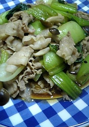 チンゲン菜と豚肉のオイスター炒め-レシピのメイン写真