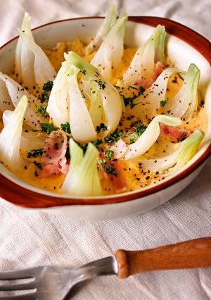 電子レンジで新玉ねぎの卵とじ花咲き蒸し　-レシピのメイン写真