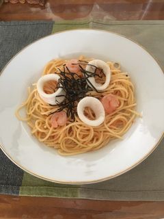 明太子スパゲティ-レシピのメイン写真
