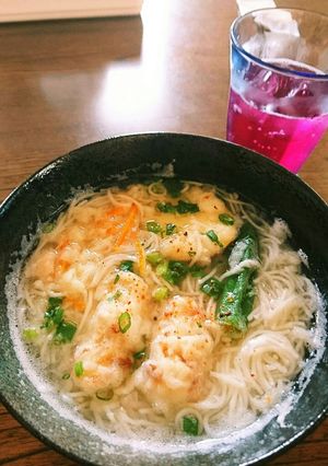 余った素麺と天ぷらで☆おろしにゅうめん-レシピのメイン写真