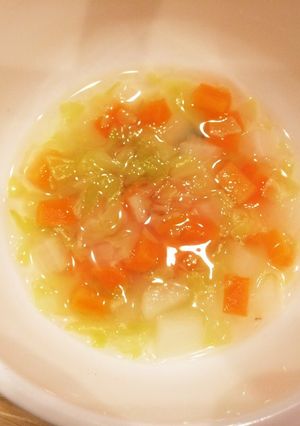 離乳食中期〜 超手抜きの簡単野菜スープ-レシピのメイン写真