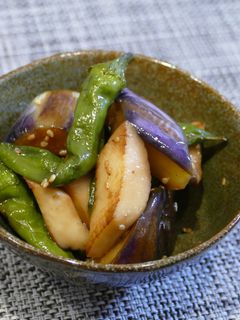 茄子と獅子唐のポン酢炒め♪-レシピのメイン写真