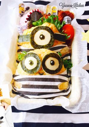 ミニオン オムライス弁当-レシピのメイン写真