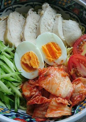 親子で作る暑い時期にピッタリ冷麺-レシピのメイン写真