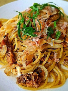 初心者でも簡単!サバ味噌缶の和風パスタ-レシピのメイン写真