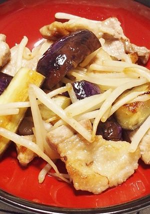 味ぽんひとつで！豚肉となすのさっぱり炒め-レシピのメイン写真
